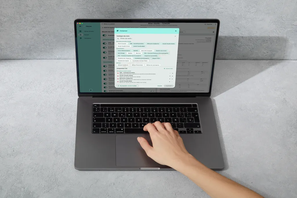 Le Composer — catalogue des tests et composition de bilan personnalisé