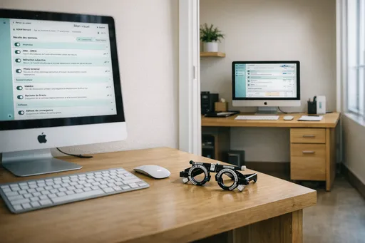 Cabinet d'orthoptiste avec Ocureo sur deux postes