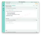 Interface Ocureo montrant une zone de rédaction enrichie dans un compte rendu