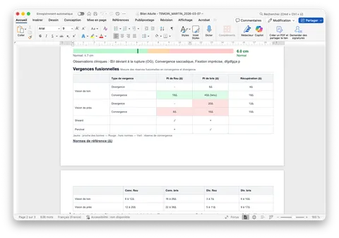 Export Word ouvert dans Microsoft Word — même contenu que le PDF, éditable